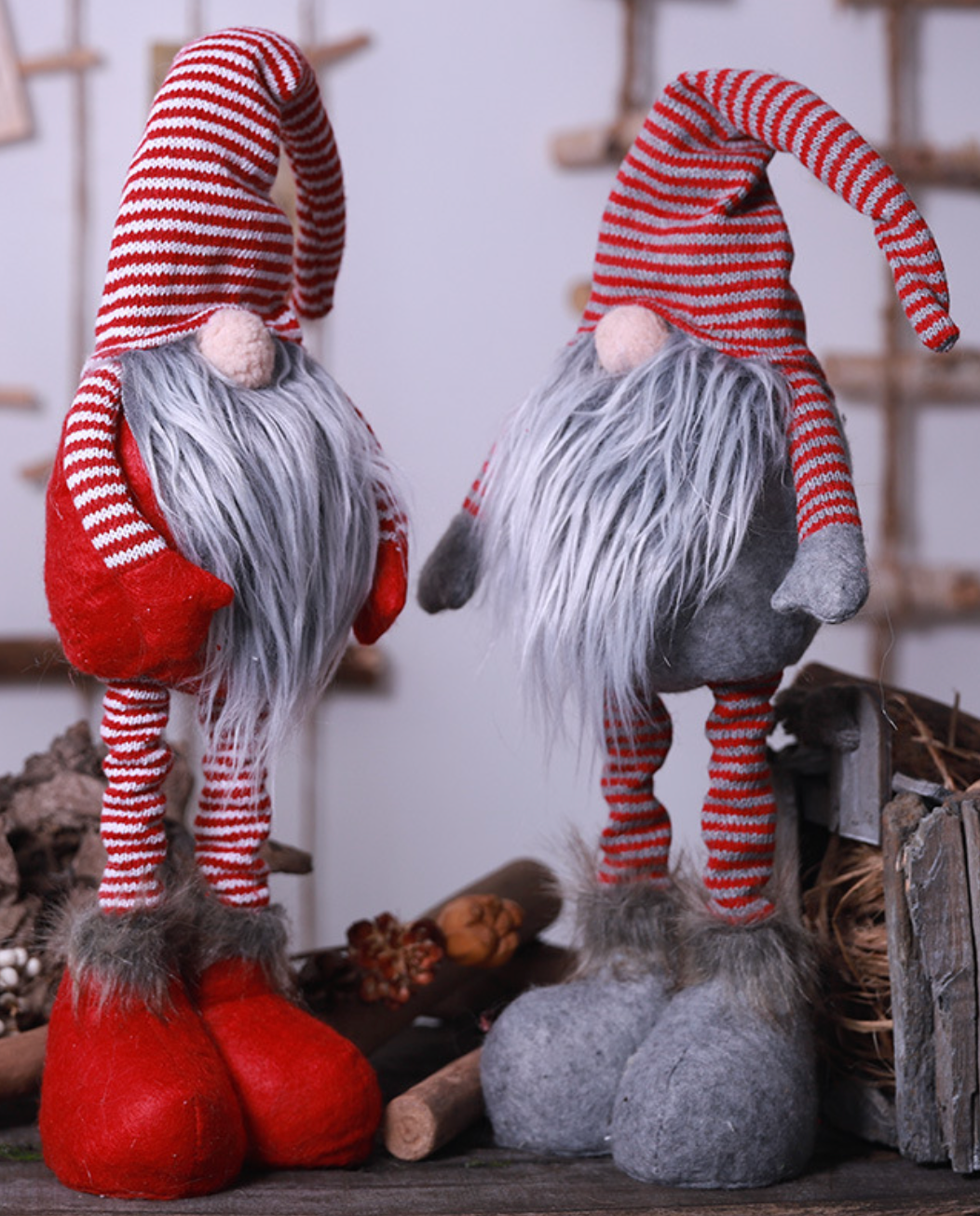 Grand couple de gnomes "Pelle &amp; Asger"